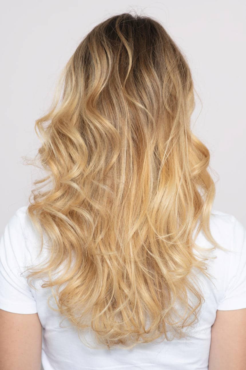 Haare färben von braun auf blond
